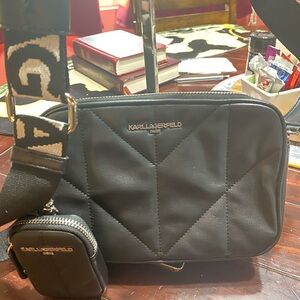 Karl Lagerfeld Black Quilted Maybelle Crossbody Bag